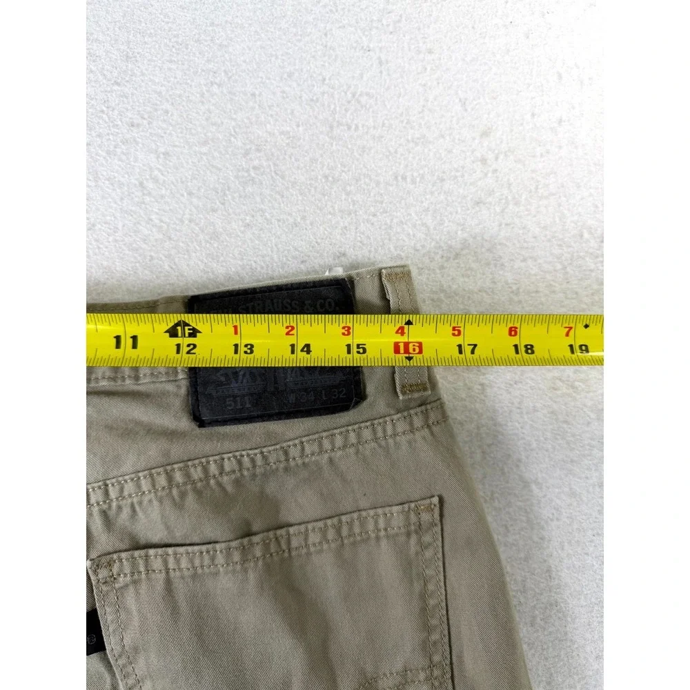 Levi s 511 Jeans Mens 34x32 Slim Fit Streetwear Grunge Straight Leg